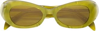 Retro Superfuture Gedurfd Acid Geel Bril Izipho Mindless - unisex - Zonnebrillen - Geel - ONE Size - Accessoires