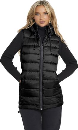 SS7 Womens Gilet Bodywarmer Mid Length Jacket Black