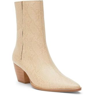 Matisse Footwear Annabelle WomensNatural Snake Leather Mid-Calf Western Boot ZOGG2782