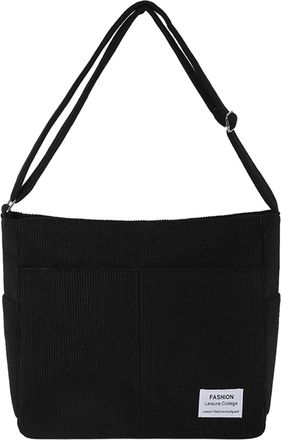Generic Stylish Women Shoulder Bag Large Capacity Tote with Fashion Pattern and Secure Zipper for Daily Casual Use and Practical Carrying (Black, One Size)
