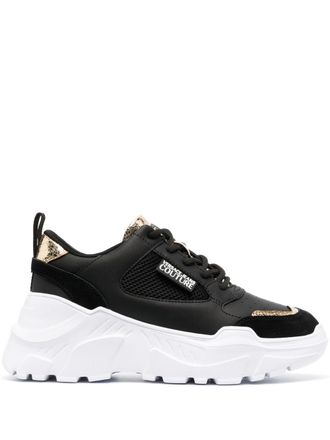 Versace Jeans Couture Leren sneakers - Zwart