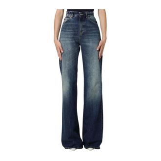 Dondup Jeans, Dames, Blauw, W28, Katoen, Amber Wide-Leg Jeans