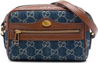 Gucci Pre-owned Ophidia Cross Body Bag - unisex - Vintage Schoudertas - Blauw - ONE Size - Leer - Vintage