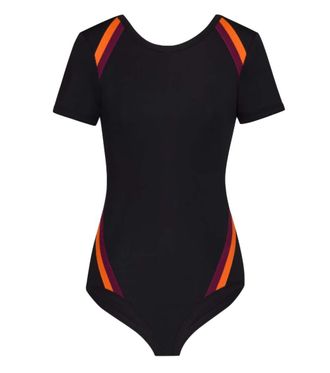 Saint Laurent Black Color Block Swimwear