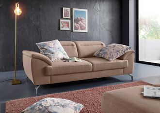 Sit&more 2,5-Sitzer »Percy« 15 cm Fusshöhe, Sitztiefenverstellung, wahlweise Kopfteilverstellung