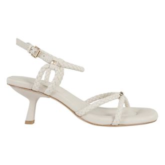 Ash Ash, Schoenen, Dames, Wit, 38 EU, Leer, Gevlochten leren sandalen met enkelband