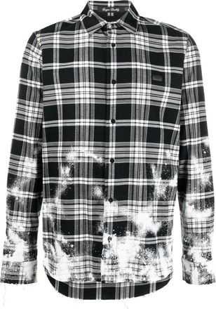 Philipp Plein Gothic Plein checked cotton shirt - men - Silk - XXXL - Black