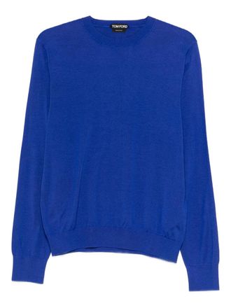 Tom Ford Maglione a girocollo a maniche lunghe - Blu