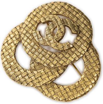 Chanel CC Woven Brooch Broche