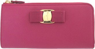 Ferragamo Pre-owned Ferragamo Leather Vara Bow Zip Long Wallet Ladies LJF9YDGC2M6AXDQQ