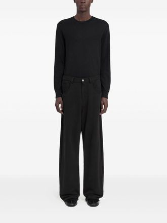 Maison Margiela Mens Cotton Trousers - Black - Size Small