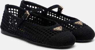 Prada Crochet Mary Jane flats