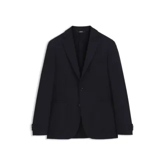 BOSS Slim-fit jacket in virgin wool