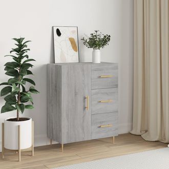 vidaXL Vidaxl - Aparador De Madera De Ingenier&iacute;a Gris Sonoma 69,5x34x90 Cm
