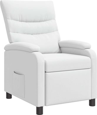 vidaXL Recliner Blanco Cuero Sint&eacute;tico Vidaxl