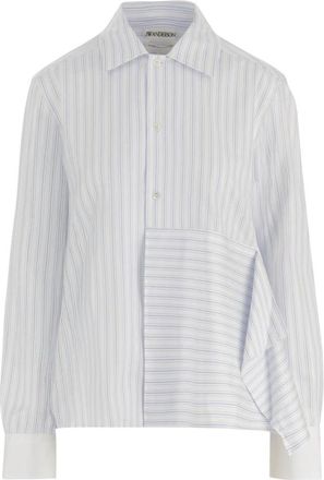 J.W.Anderson Asymmetric Draped Shirt - Dames - Overhemden - Wit - XS - Katoen - Overhemden