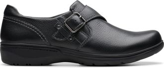 Clarks Womens Carleigh Jazz Loafer, Black Leather, 5 UK