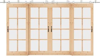 vidaXL Vidaxl - Kit De Herrajes Para Puerta Corredera 400 Cm Acero Plateado