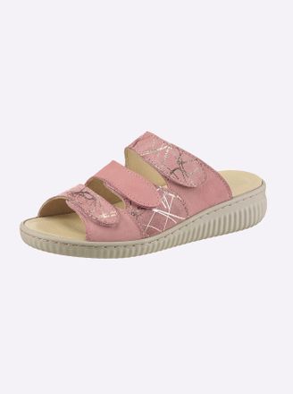 Belvida Pantolette BELVIDA, Damen, Gr. 36, rosenholz, Nubukleder, Rindsleder, Veloursleder, Schuhe Pantolette