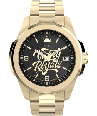 Timex X Fortnite Essex Mens Gold Watch TW2Y47200 Stainless Steel - One Size