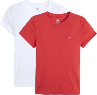 Levi's T-Shirt »Mini-Logo« Packung, 2 Stk. tlg. mit kleiner Markenlogo-Stickerei auf der Brust