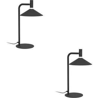 Loops 2 PACK Sleek Black Table Lamp for Stylish Indoor Home Illumination