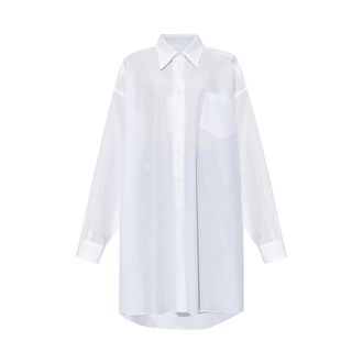 Maison Margiela Kleedjes, Dames, Wit, XS, Katoen, Shirt Dress