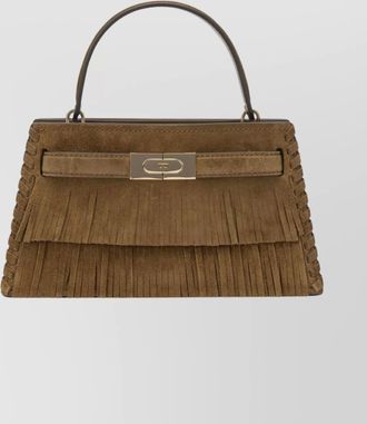 Tory Burch suede cross-body bag fringe detail