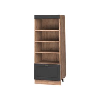 Vicco Scaffale Da Cucina Fame-line, Oro-antracite Rustico/rovere Dorato, 60 Cm, Vicco