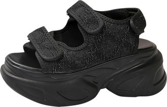 Generic Foreign Trade Plus Size High Heels Cool Slippers Spring And Summer New Styles Thick On Slippers For Women Toe Ring Sandals for Women Heel (Camouflage,