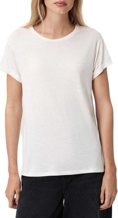 AllSaints Anna Shimmer T-Shirt in Stone White at Nordstrom, Size X-Small