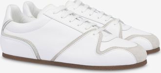 Moschino Sneakers in vitello e suede - Bianco