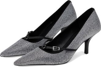 Michael Kors Selina Pump Womens Shoes Black 1 : 7.5 M, Suede