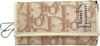 Dior Pre-owned Accessories, female, Pink, Size: ONE SIZE Pre-owned Leather Key-Holder