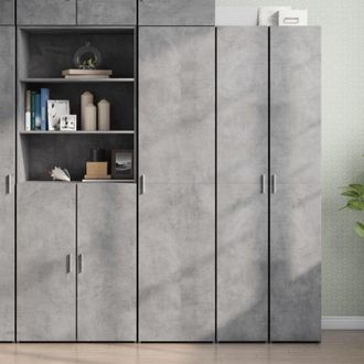 vidaXL Highboard Concrete Grey 45x42.5x185 cm Engineered Wood Vidaxl