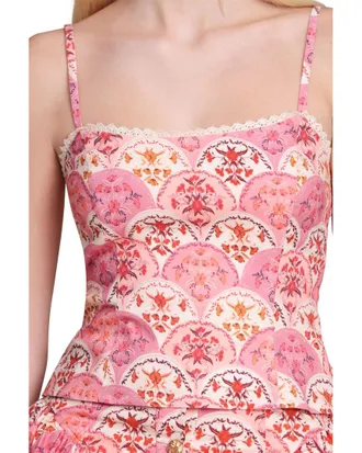 Avec Les Filles Peplum Linen-Blend Tank Top