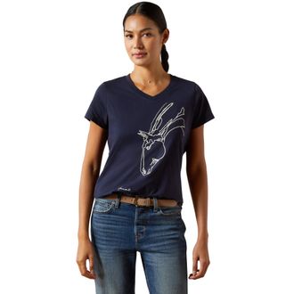 Ariat Womens Hay Girl T-Shirt in Navy, Size X-Large, by Ariat