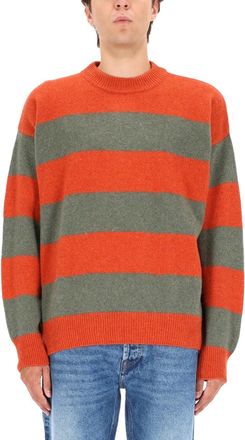 Amish Striped Wool Pullover-Uomo