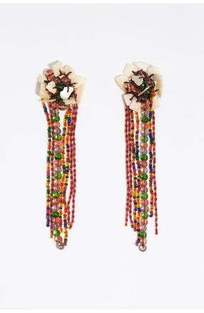 Bimba & Lola Mother-Of-Pearl Bead Earrings in Garnet at Nordstrom