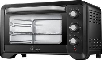 Ardes Horno El&eacute;ctrico Con Temporizador Y 6 Funciones De Cocci&oacute;n, 1380 W, Color Negro, Ardes Ar6222pb