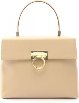 Ferragamo Gancini Leather Handbag (Pre-Owned)