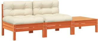 vidaXL Sof&aacute; De Jard&iacute;n Con Cojines Y Reposapi&eacute;s 2 Plazas Vidaxl