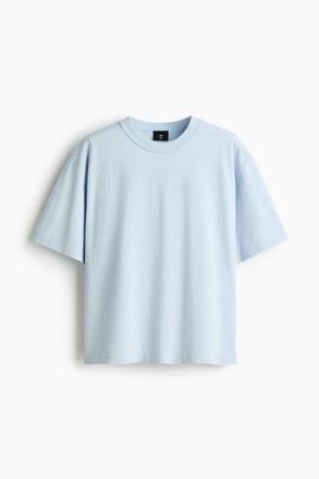 H&M Loose Fit Printed T-shirt in Light Dusty Blue at Nordstrom, Size Xxx-Large