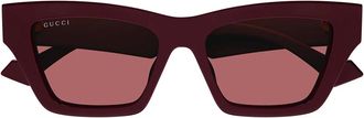 Gucci Sunglasses Gg1753 S 004 Burgundy/Brown Women