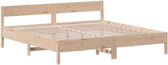 vidaXL Vidaxl - Estructura De Cama Sin Colch&oacute;n Madera Maciza De Pino 180x200 Cm