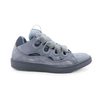 Lanvin Schoenen, Heren, Grijs, 41 EU, Leer, Curb Sneakers