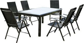 Concept Usine Conjunto de jardín de aluminio gris de 6 plazas