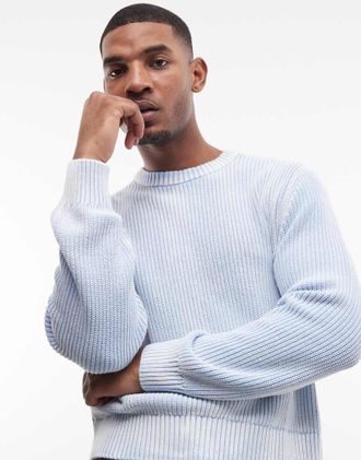 Weekday Maglione a coste azzurro slavato-Blu