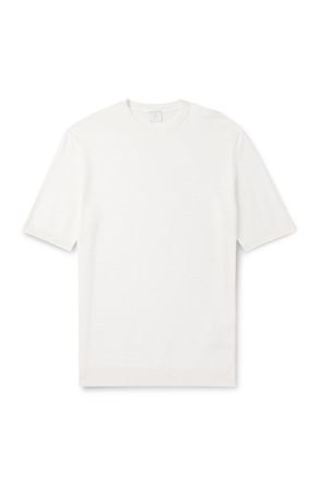 Eleventy Slim-Fit Ribbed Cotton T-Shirt