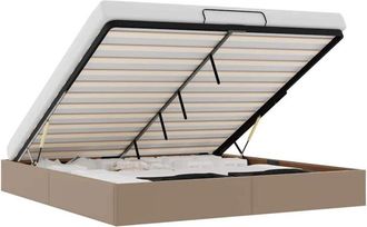 vidaXL Estructura Cama Otomana Sin Colch&oacute;n Cappucino 200x200 Cm Vidaxl